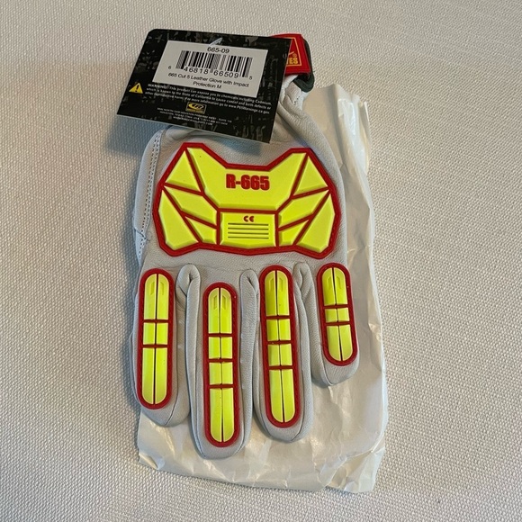 RINGERS GLOVES Hi-Vis Cut Resistant Impact Gloves, A5 Cut Level, Uncoated Size M - Picture 2 of 11